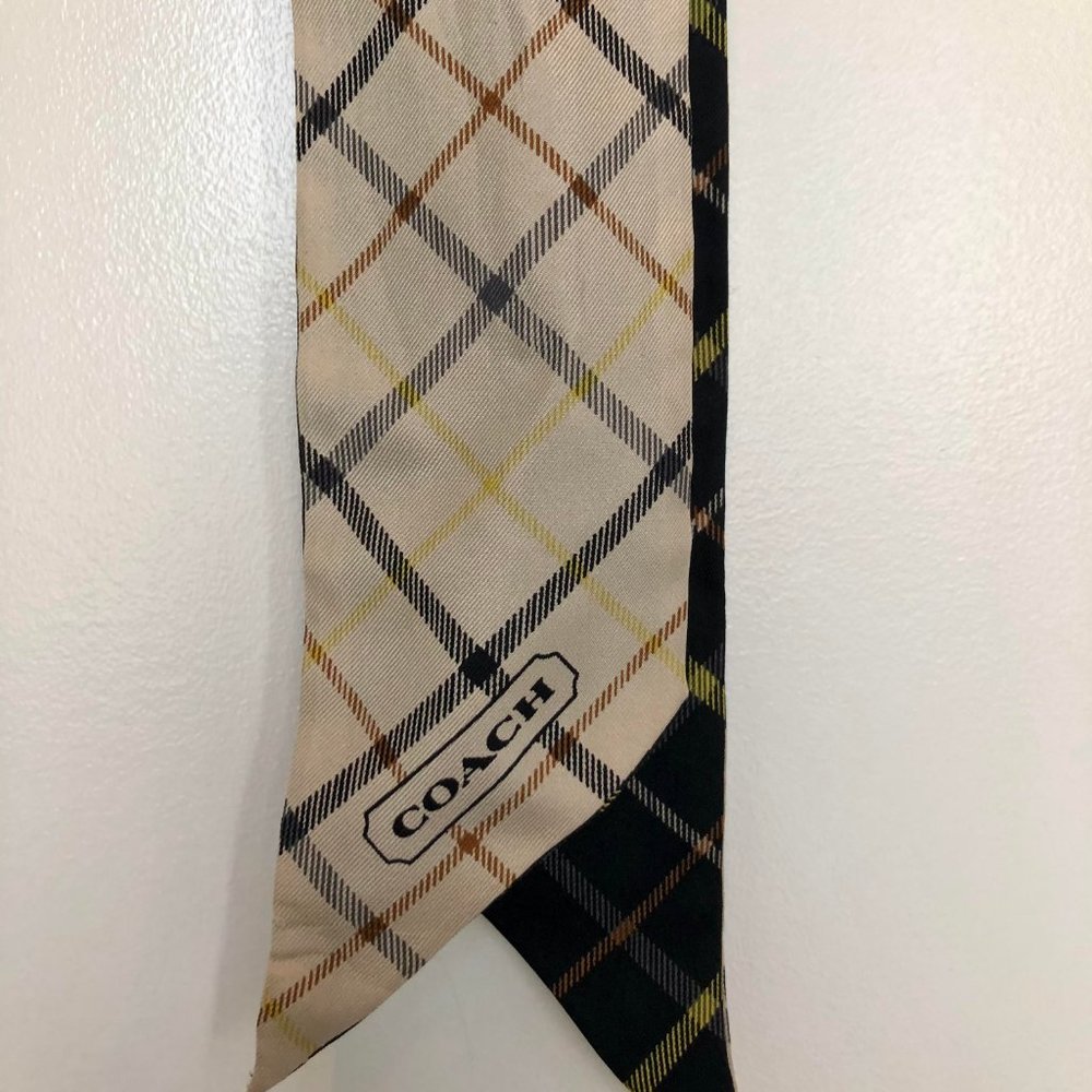 Coach Reversible %100 Silk Twilly